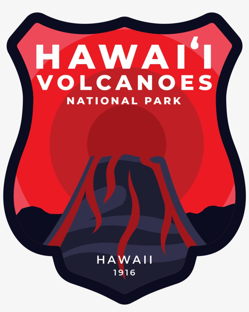Hawai'i Volcanoes Vinyl Sticker, transparent png download