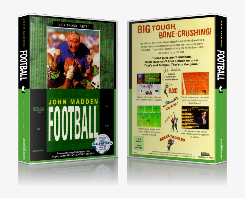 Genesis John Madden Football Sega Megadrive Replacement, transparent png download