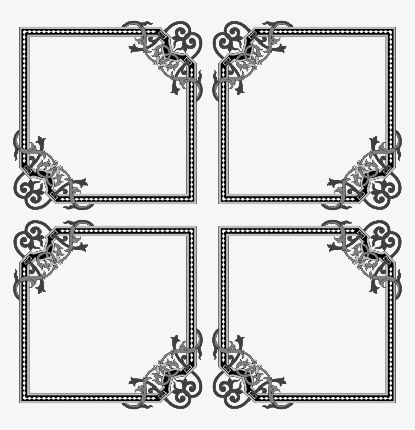 Floral Flourish Frame Interpolated, transparent png download