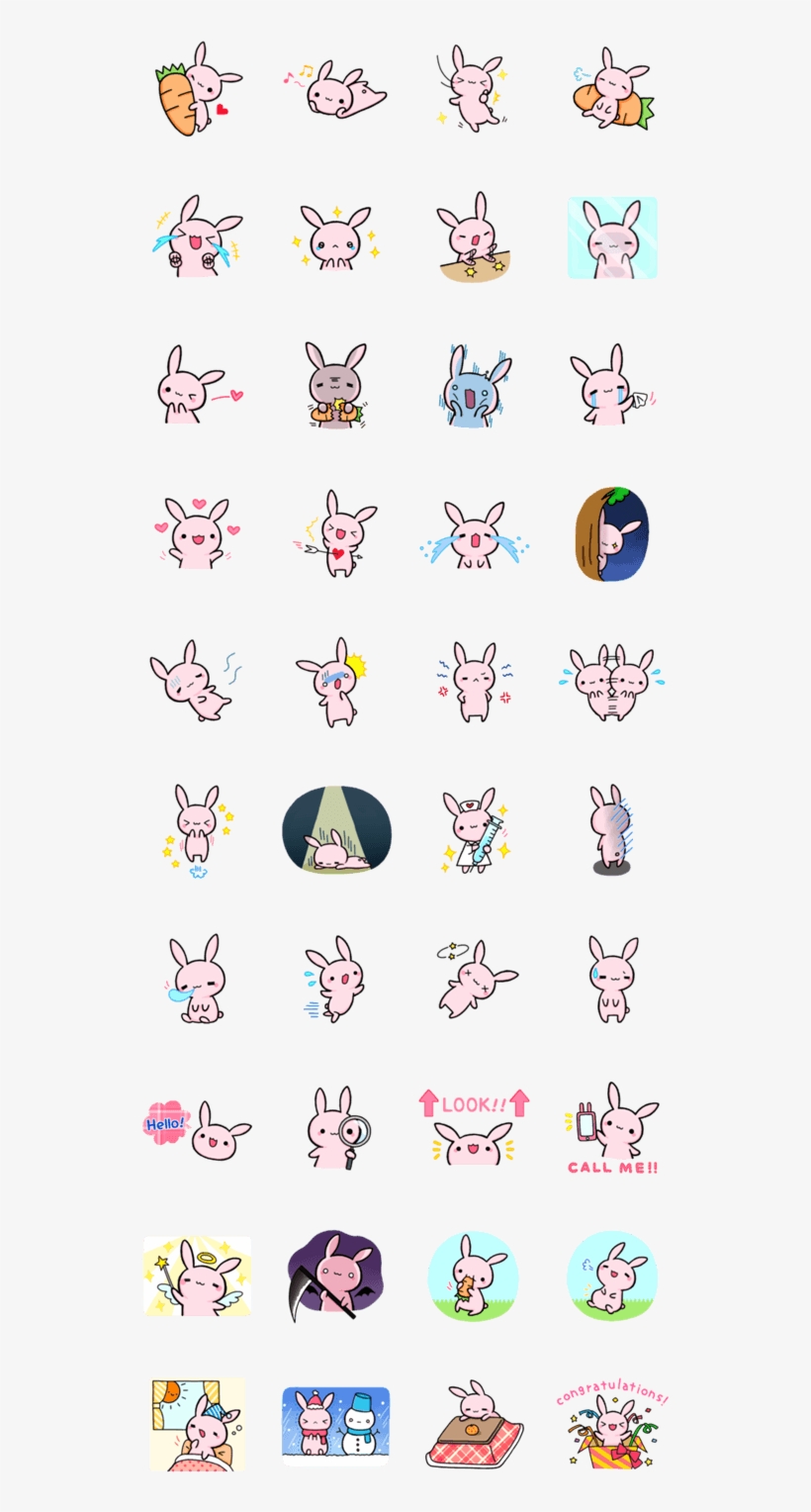 Bunny Emojikawaii, transparent png download