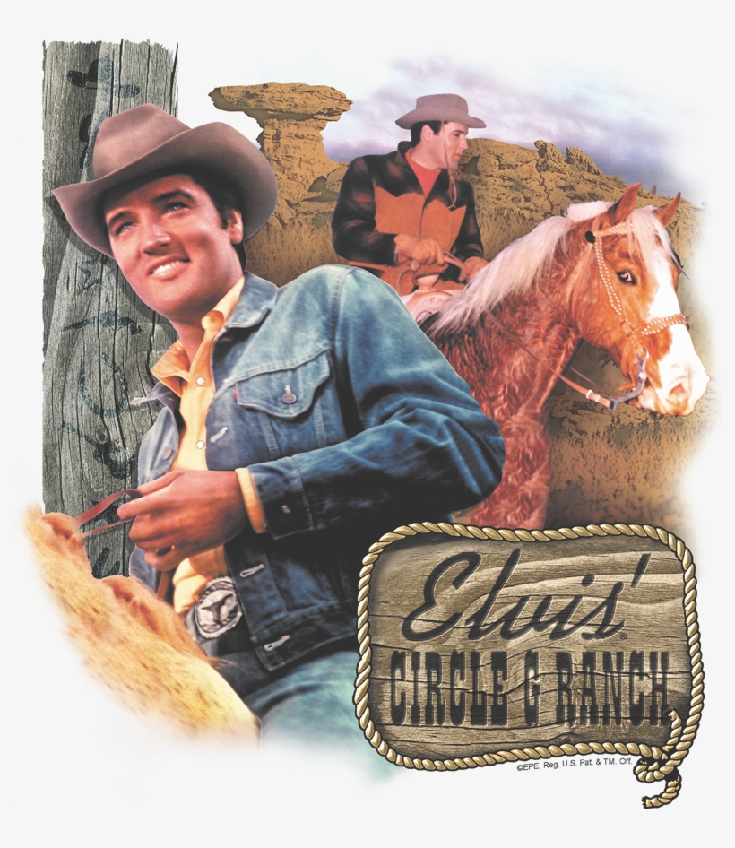 Elvis Presley Ranch Men's Regular Fit T-shirt, transparent png download