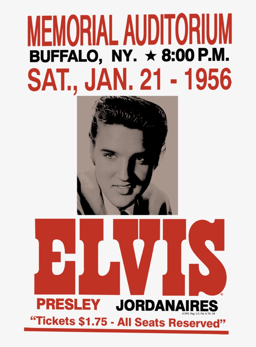 Elvis Presley Buffalo 1956 Men's Regular Fit T-shirt, transparent png download