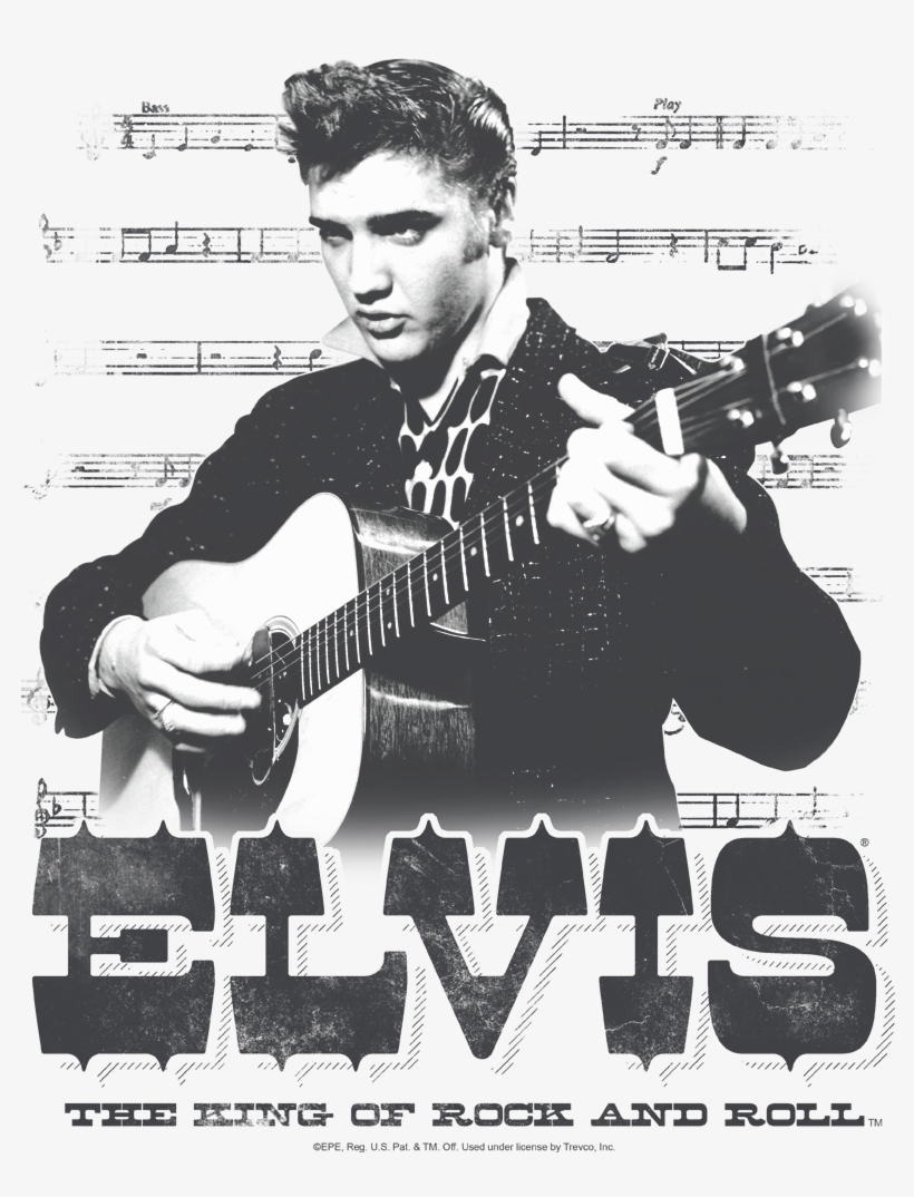 Elvis Presley The King Of Men's Slim Fit T-shirt, transparent png download