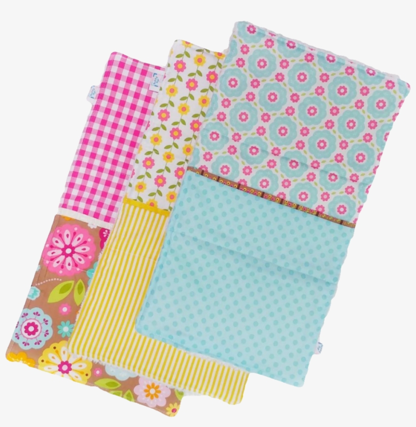 Modern Burp Cloth Set Pink Yellow Aqua, transparent png download