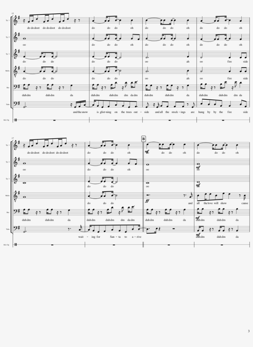 Merry Christmas Happy Holidays Sheet Music Composed, transparent png download