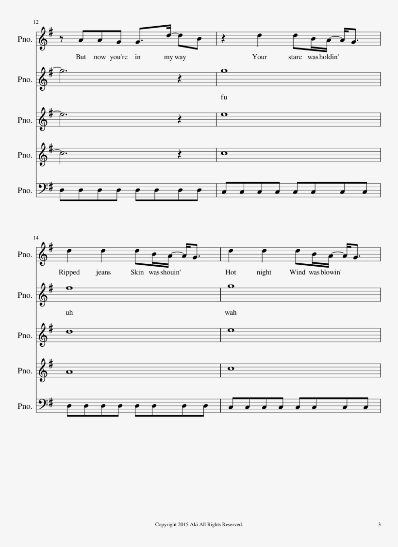 Call Me Maybe Sheet Music 3 Of 19 Pages, transparent png download