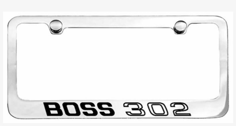 Ea Mustang Boss 302 Chrome Plated License Plate Frame, transparent png download