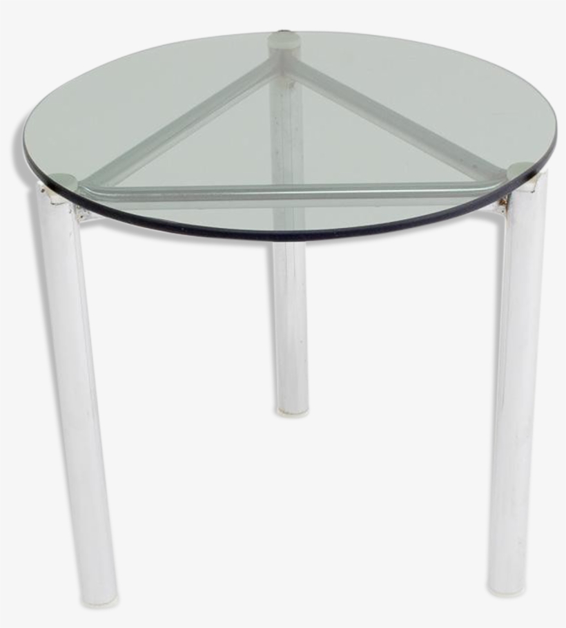 Side Table With Frame In Chrome And Glass 1960 S, transparent png download