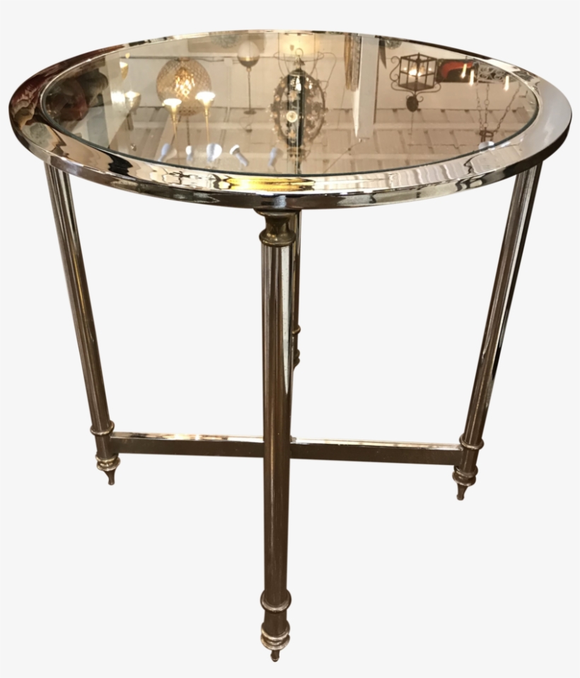 Round Chrome Mid Century Drinks Table, transparent png download