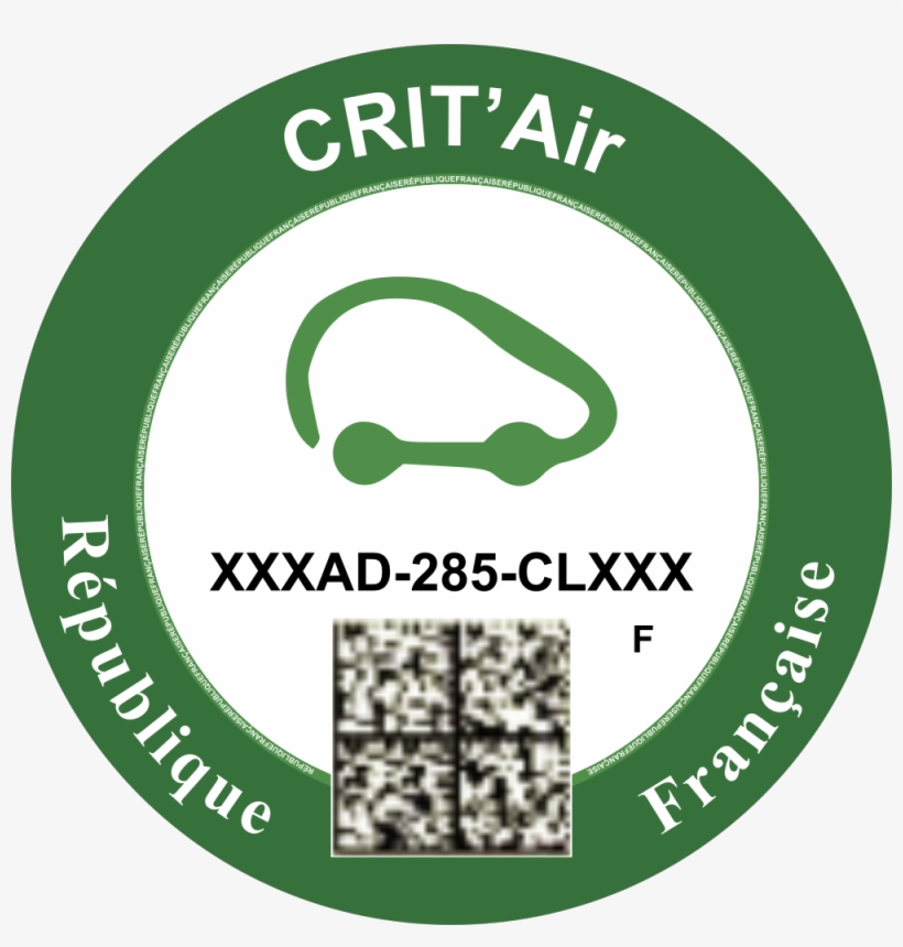 Pictures Of The Crit'air Vignette And Of Traffic Signs, transparent png download