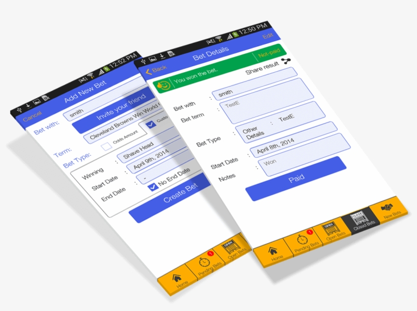 The Users Can Add New Bets By Filling The Bet Details, transparent png download