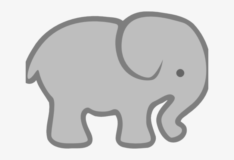 Grey Clipart Baby Elephant, transparent png download