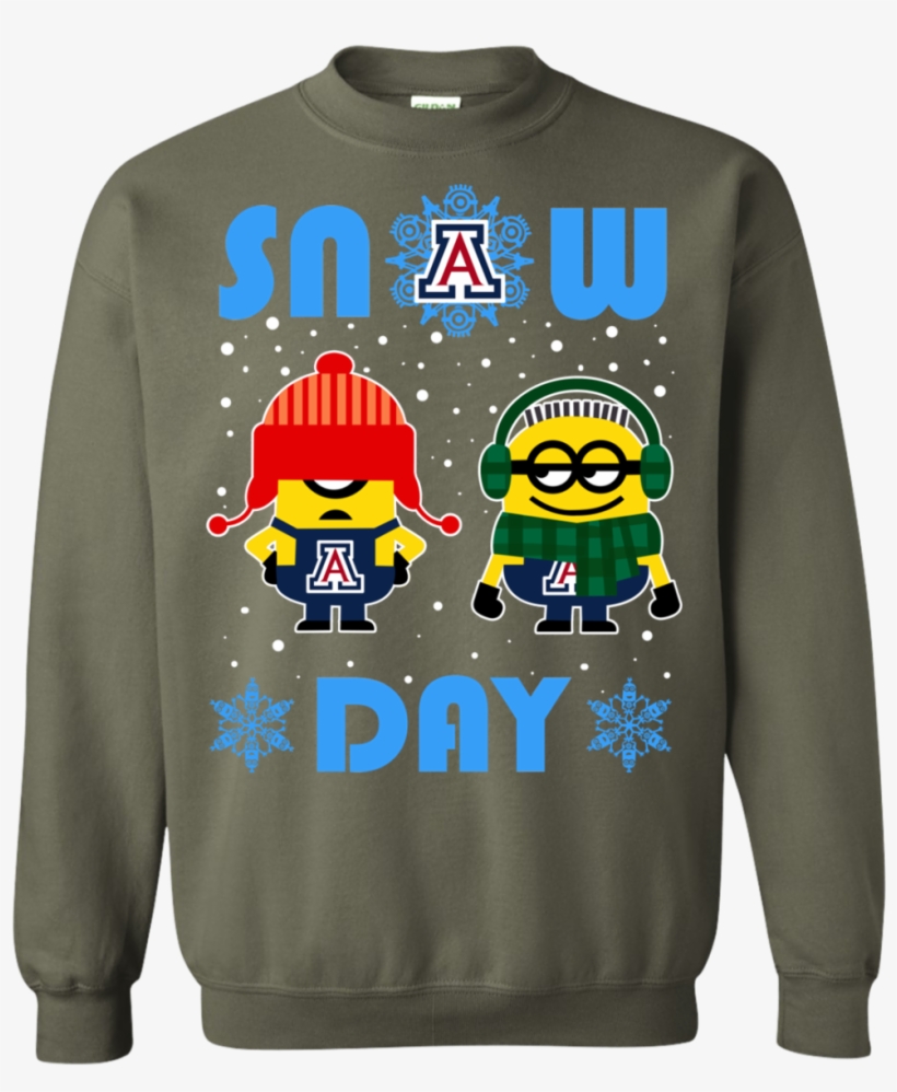 Arizona Wildcats Minion Christmas Ugly Sweater Snow, transparent png download