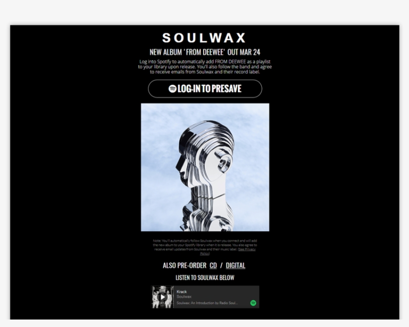 Soulwax Presave For Spotify, transparent png download