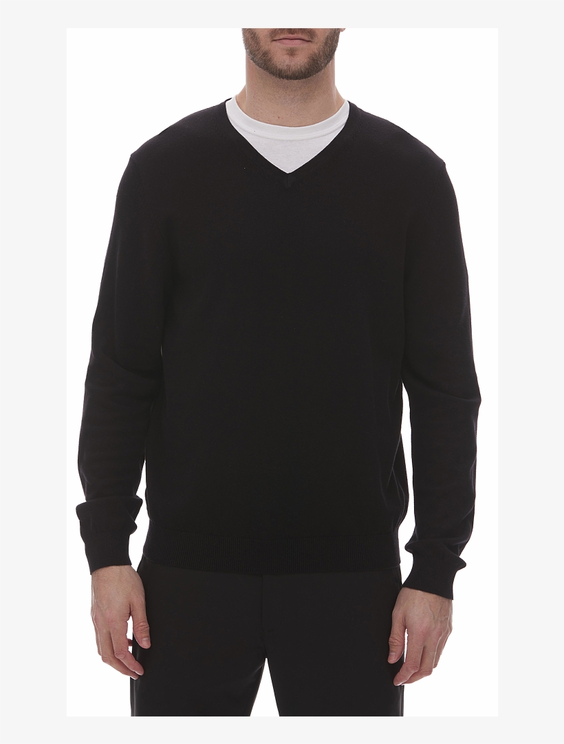 18vs003 Van Heusen Long Sleeve V Neck Shirt, transparent png download
