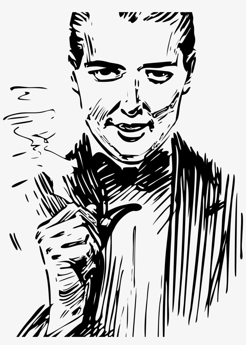 Drawn Smoking Guy Smoking - I M Sorry Your Sick, transparent png download