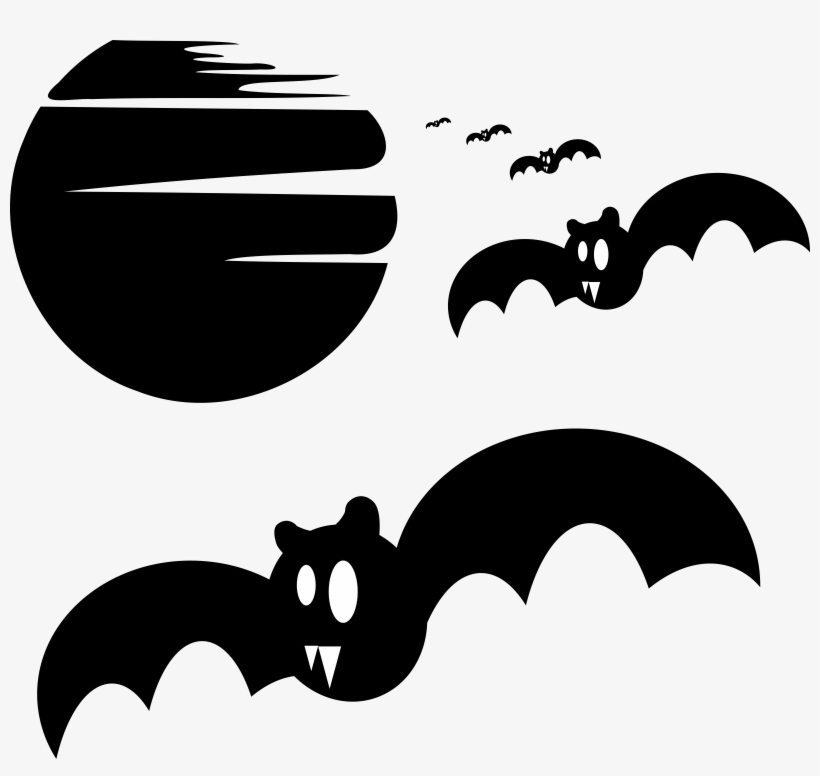 Halloween Bats Silhouette 3wjrek Clipart - Halloween Silhouettes Transparent, transparent png download