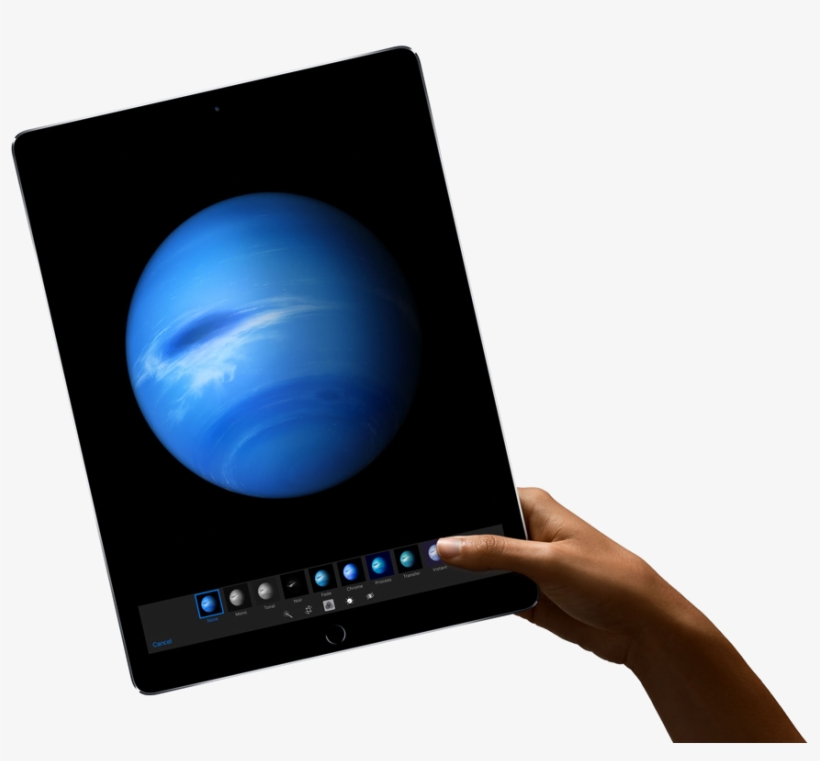 Drawing Ipad Hand Holding - Apple Ipad Pro 32gb Wifi - Space Gray, transparent png download