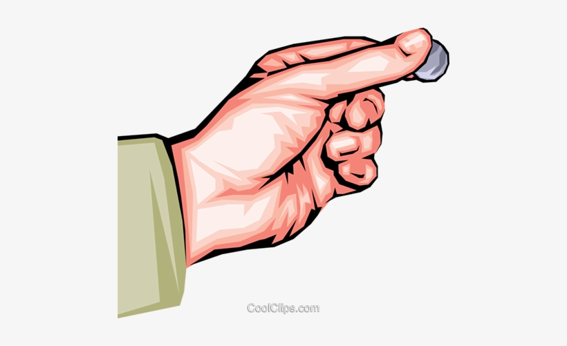 Hand Holding Coin Royalty Free Vector Clip Art Illustration - Hand With Coin, transparent png download