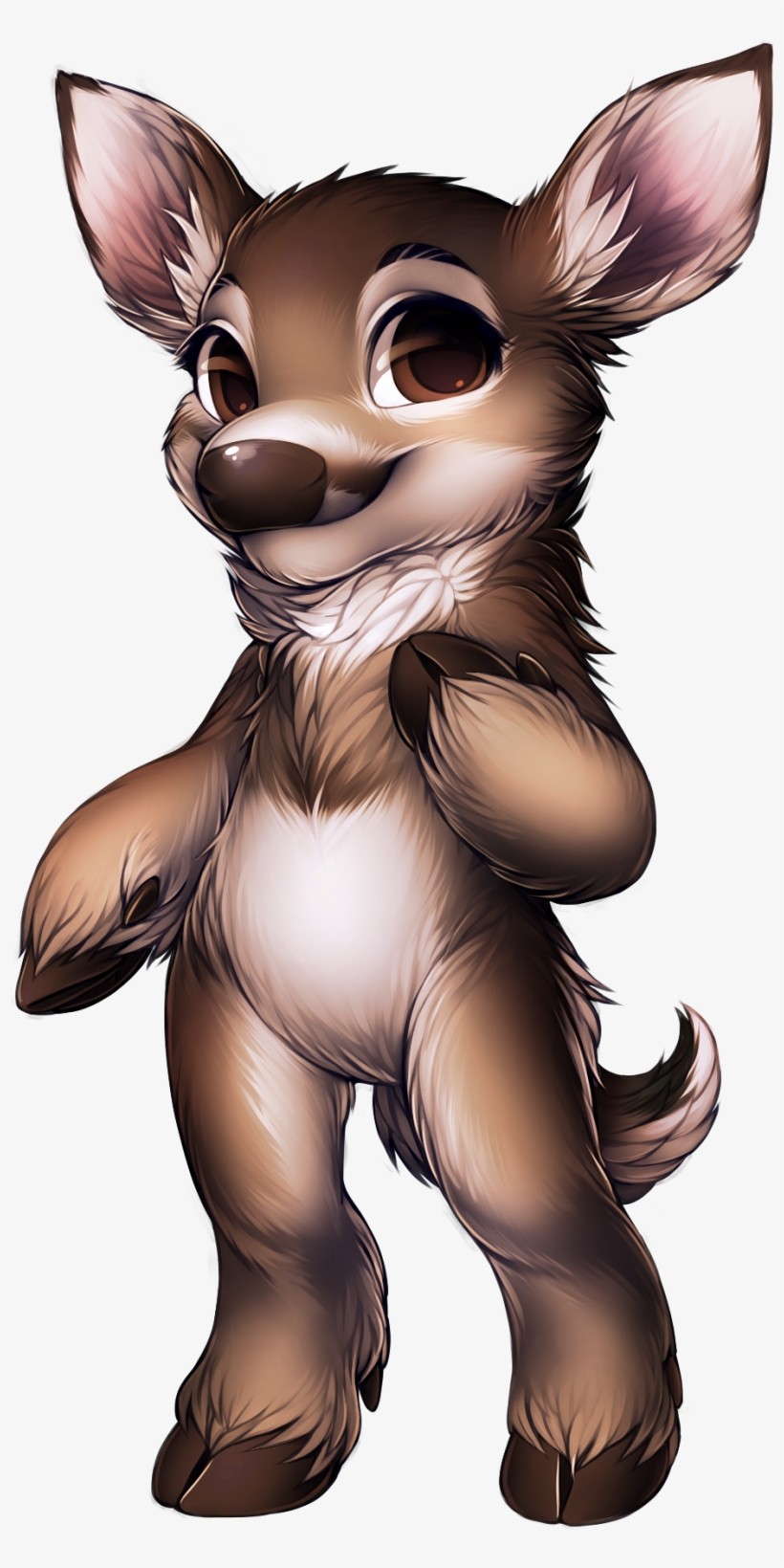 Deer White Tail No Antlers - White Tailed Deer Anthro, transparent png download