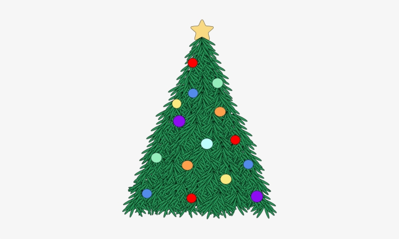 Christmas Lights Clipart My Cute Graphics - Christmas Tree Clip Art, transparent png download