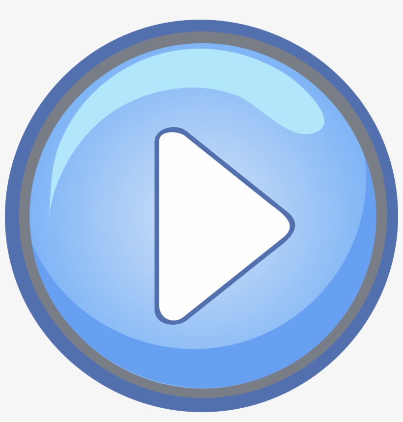 This Free Icons Png Design Of Blue Play Button Pressed, transparent png download