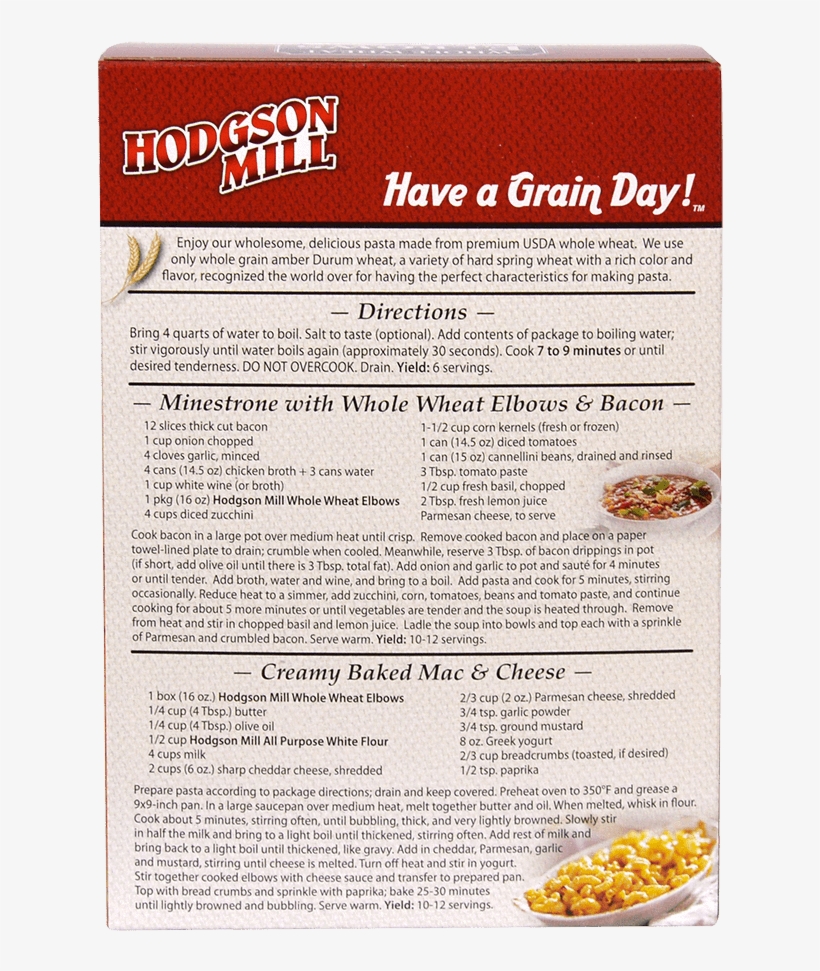 Whole Wheat Elbow Macaroni - Whole Grain, transparent png download