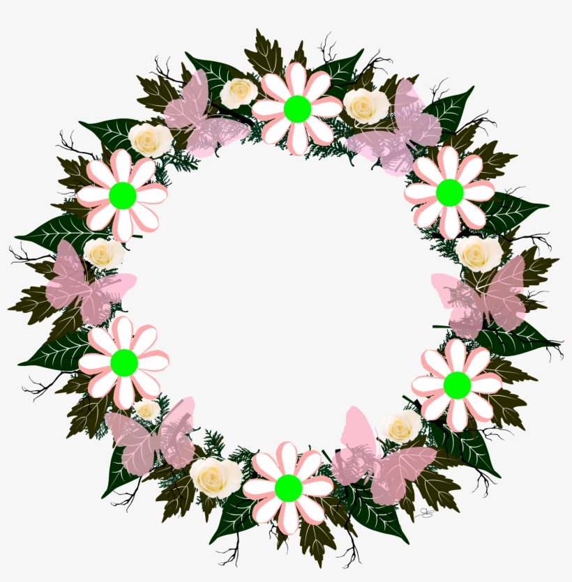 Butterflow Collection Collections Pinterest Wreaths - Wreath-rosa Schmetterlings- Karte, transparent png download