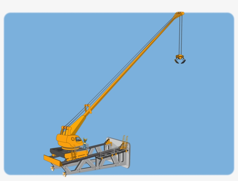 Crane Drawing Construction Machine Painting - Clip Art, transparent png download
