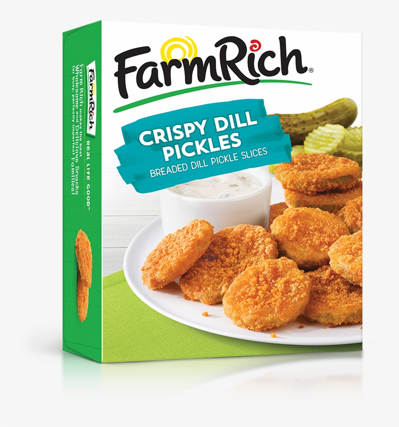 Crispy Dill Pickles - Farm Rich Breaded Mozzarella Sticks - 24 Oz Box, transparent png download