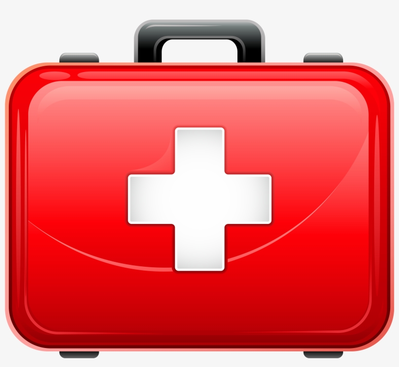 Red Medical Bag Png Clipart - Clipart First Aid Box, transparent png download