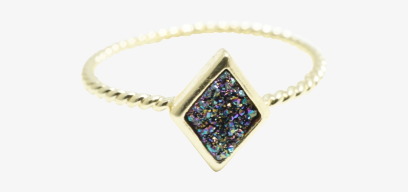 Sparkles Diamond Rainbow Druzy Ring - Ring, transparent png download