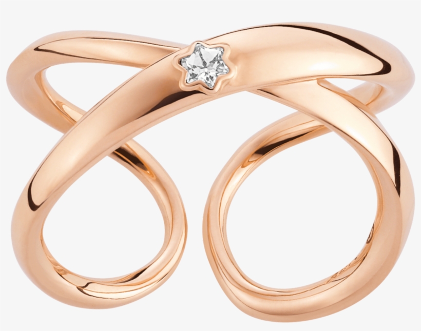 Montblanc Infiniment Vôtre Ring With Twisted Shape - Montblanc Ring In Pink Gold With Diamond In Sett, transparent png download