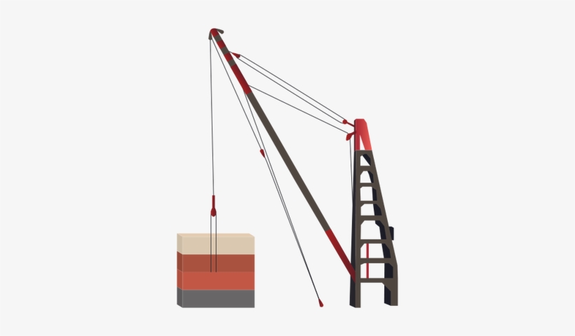 Ian Symbol Freight Port Crane 1 - Cargo Crane Vector Png, transparent png download