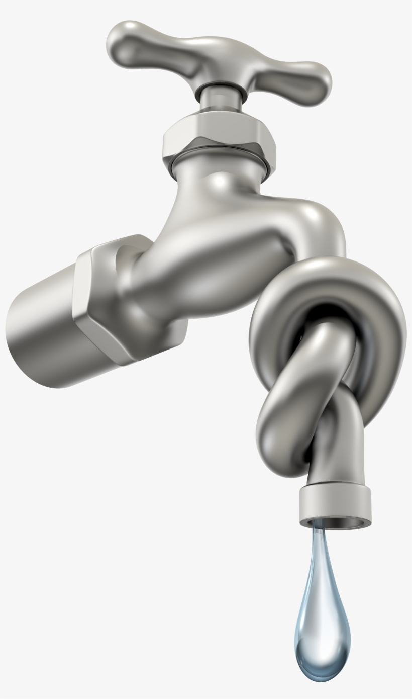 Twisted Faucet With Water Drip - Dibujos De La Escasez Del Agua, transparent png download