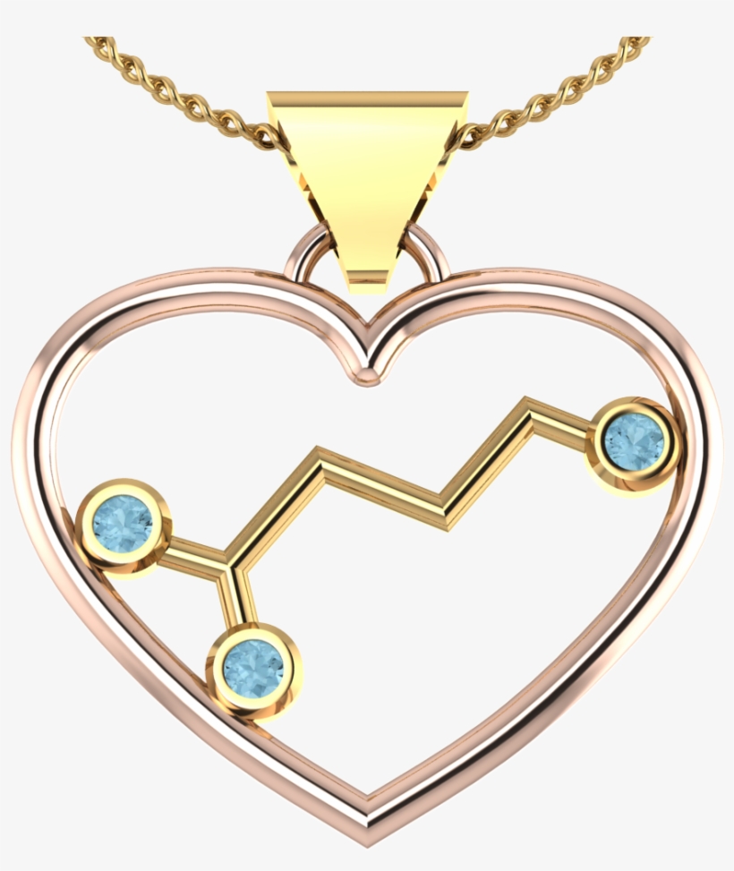 Gaba 2tone Heart Necklace, Gold - Locket, transparent png download