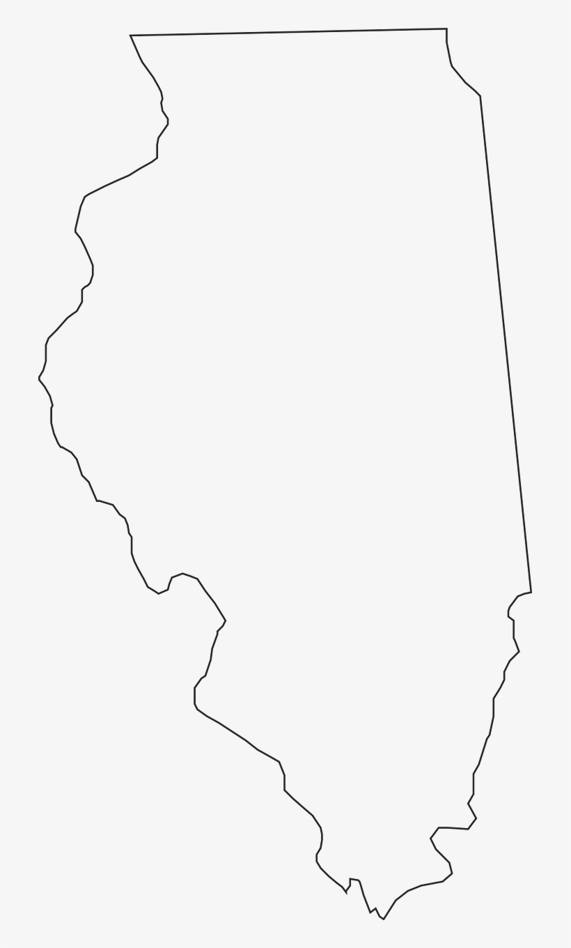 Vector - Illinois Outline Clip Art, transparent png download