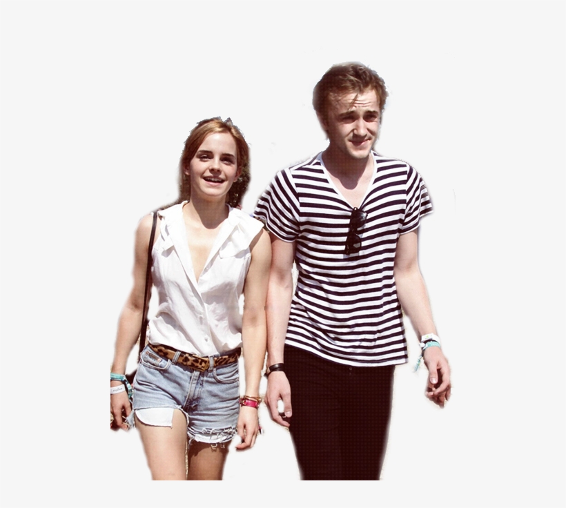 Emma Watson, Tom Felton, And Harry Potter Image - Tom Felton Und Emma Watson, transparent png download