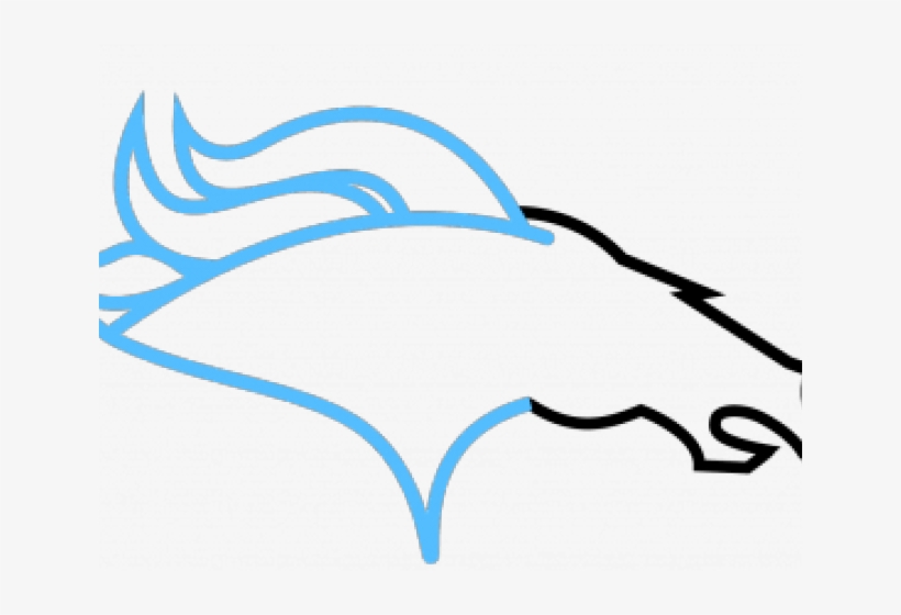 Denver Broncos Black And White, transparent png download