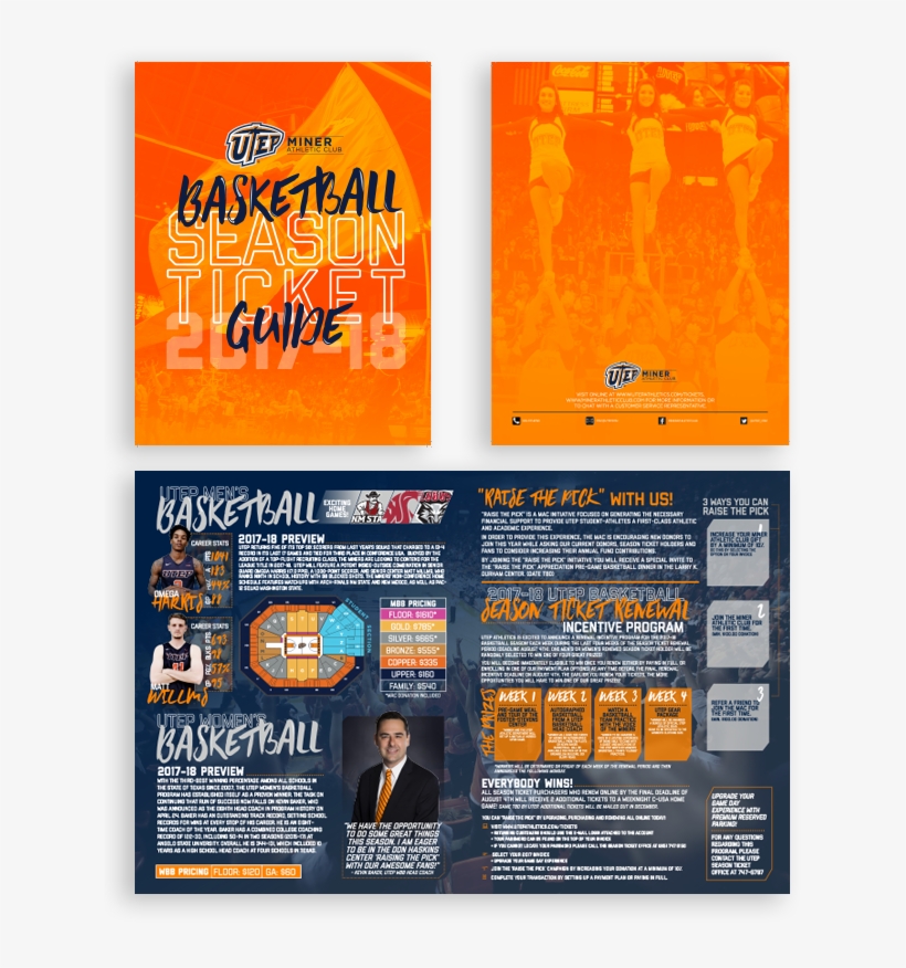 Utep Basketball Season Ticket Brochure, transparent png download