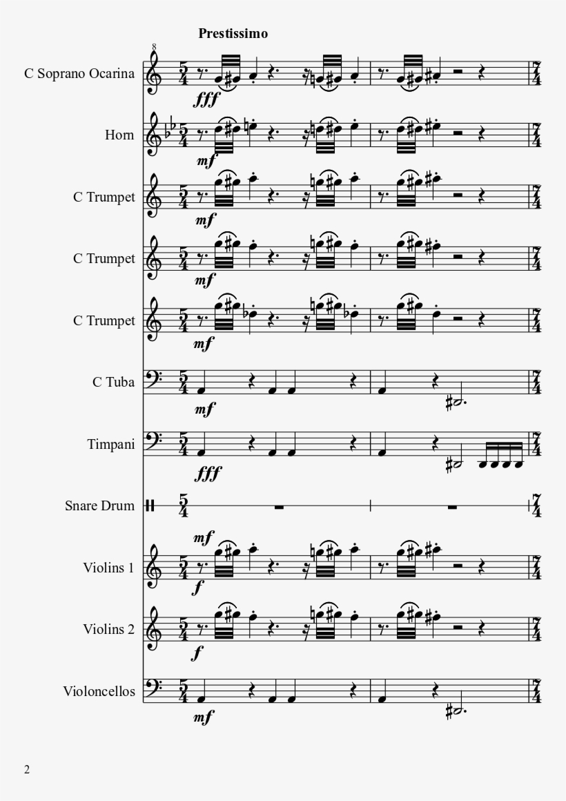 Boss Battle Sheet Music 2 Of 28 Pages, transparent png download
