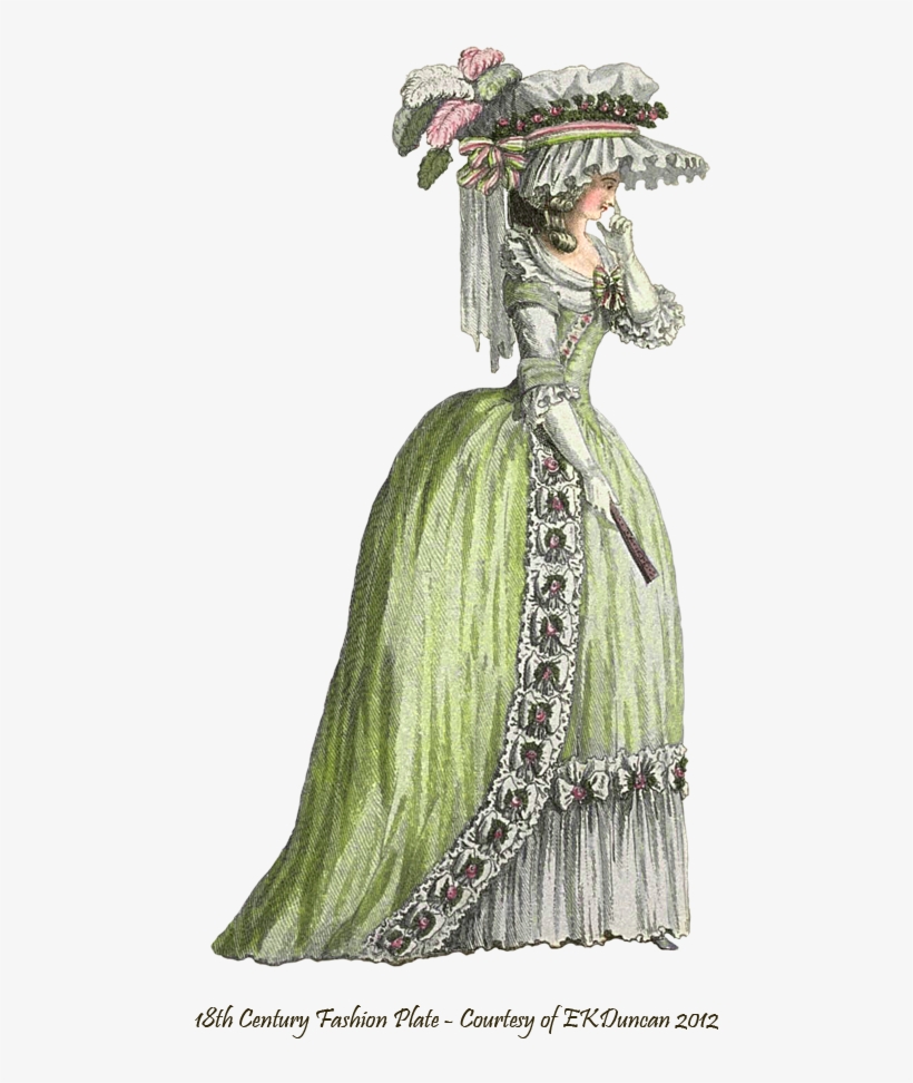 1785 Vintage Fashion Plate Png In Various Colors By, transparent png download