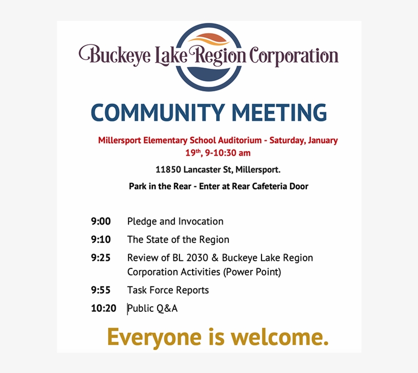 Buckeye Lake Region Corporation Community Meeting, transparent png download