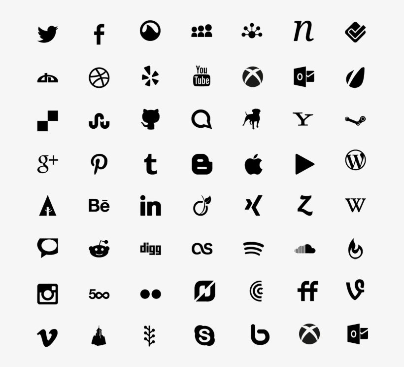 A Social Icons Font, transparent png download