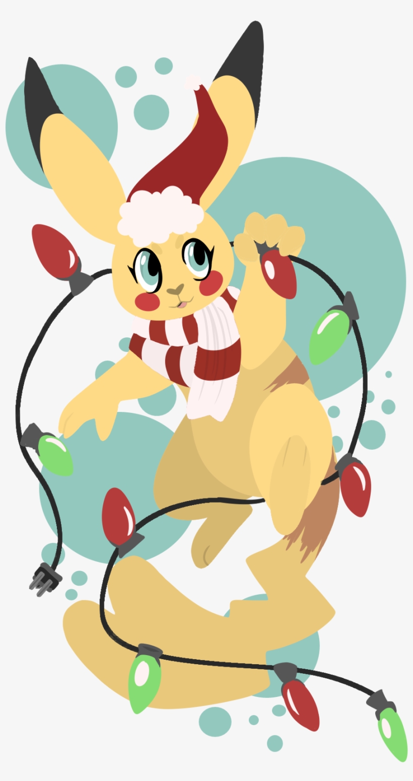 [oc] I Drew A Festive Pikachu And Thought I'd Share, transparent png download