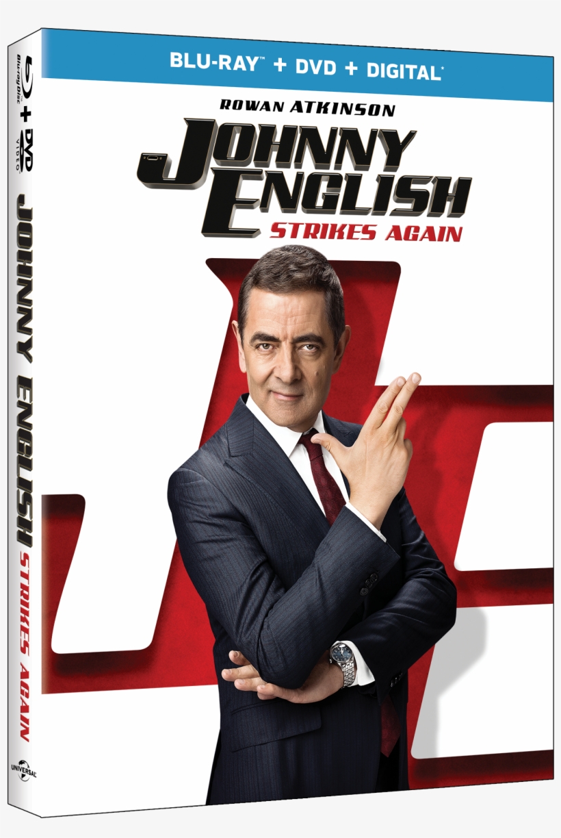 Johnny English Strikes Again Blu-ray Combo Pack Cover, transparent png download