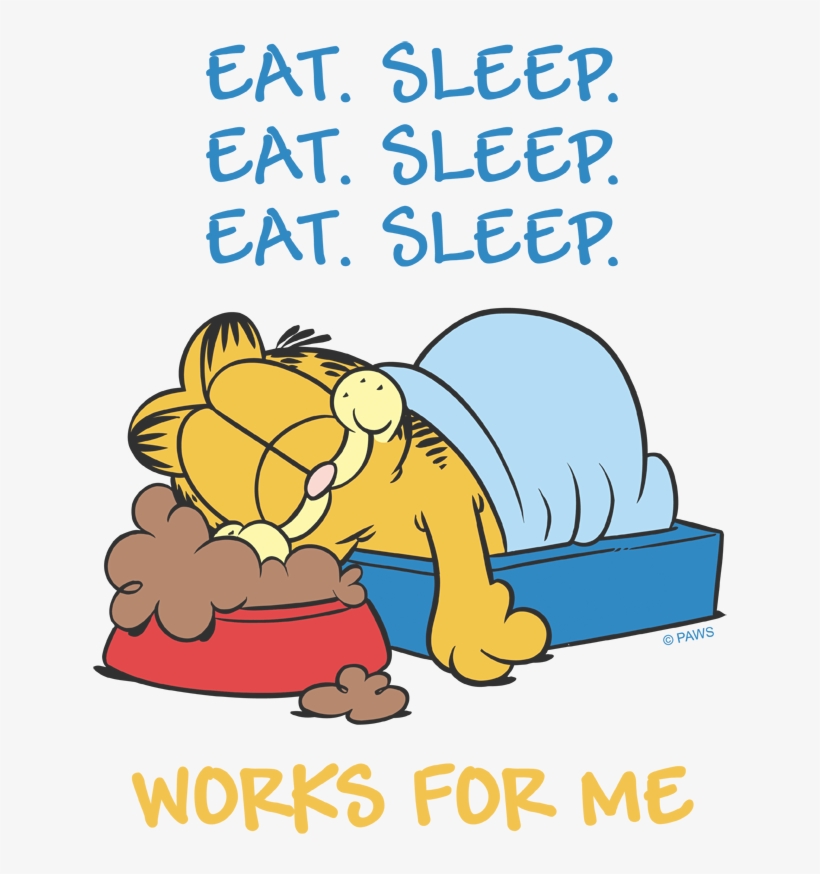Garfield Works For Me Pullover Hoodie, transparent png download