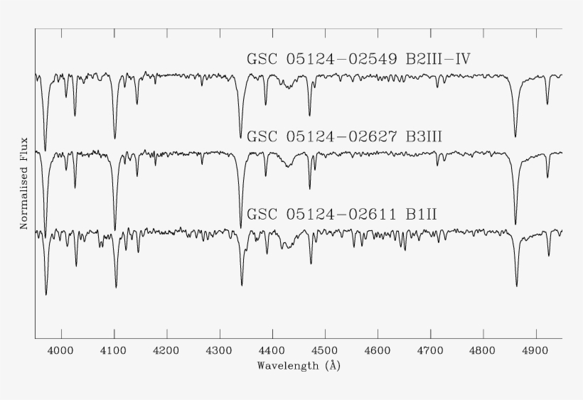 Classification Spectra Of Three Stars Included In The, transparent png download