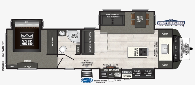 Sprinter Limited 333fks Travel Trailer, transparent png download