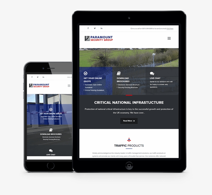 Paramount Security Group Website Design Mobile And, transparent png download